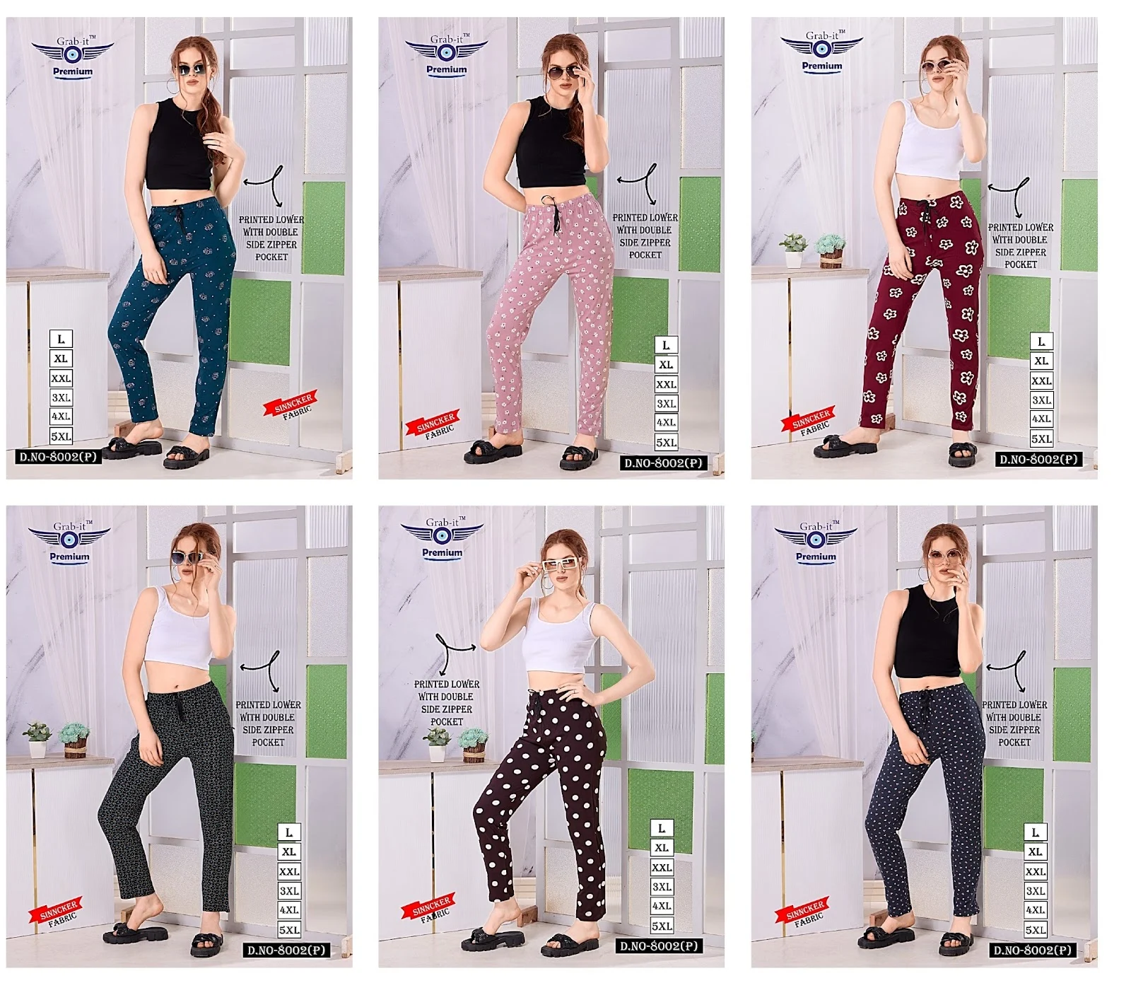 8002 P Grab It Sinker Double Pocket Women Night Lower