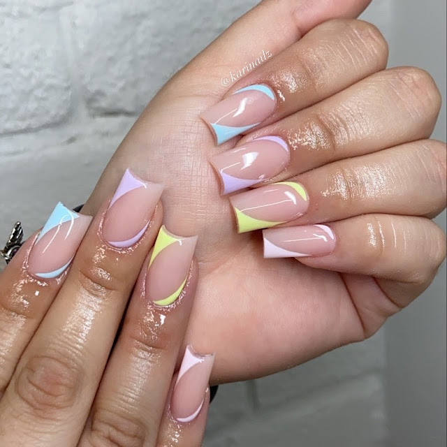 Pastel Perfection Coffin Nail