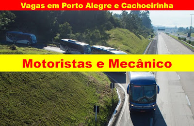 Trans Pinho abre vagas para Mecânico e Motoristas em Cachoeirinha e Porto Alegre