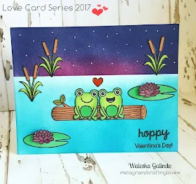 Sunny Studio Stamps: Froggy Friends Valentine's Day Card by Waleska Galindo