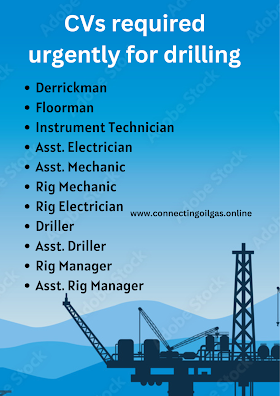 CVs required urgently for drilling 