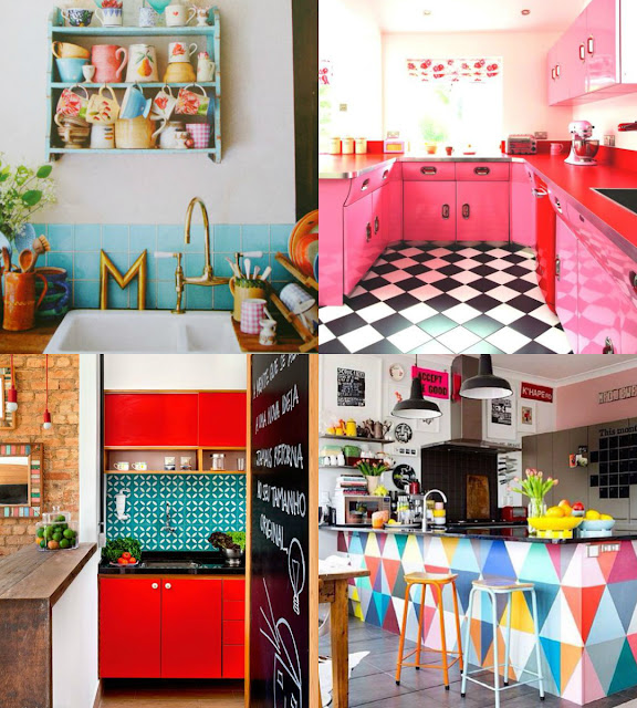 Colourful quirky bright kitchen ideas 