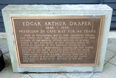Edgar Arthur Draper Historical Marker in Cape May, New Jersey