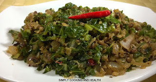 Baby kailan stir fry  with brown beans