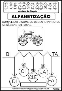 Formação de palavras-atividades alfabetização