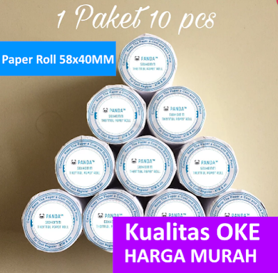 kertas kasir rol 58x40mm