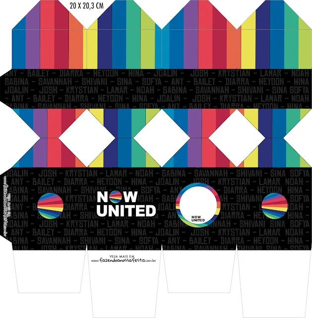 Now United: Cajas para Imprimir Gratis.