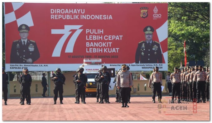 Polda Aceh Siap Siaga Menggelar Apel Pasukan Pengamanan Hari Perdamaian Aceh