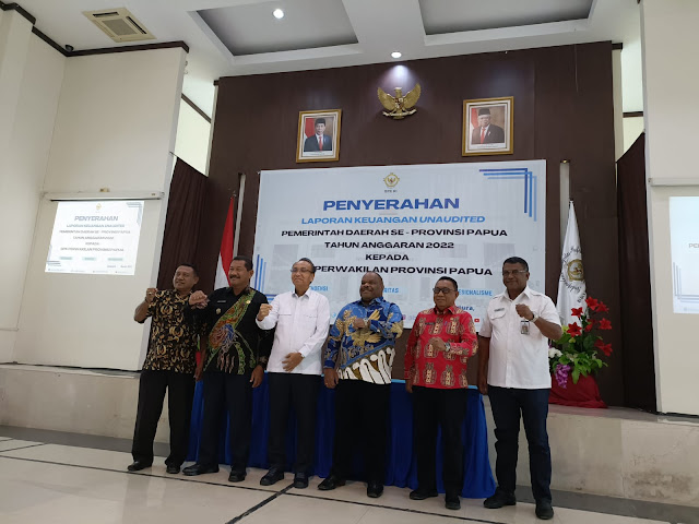 Pemkab Yahukimo, Jayawijaya, Biak dan Supiori Serahkan Laporan Keuangan Unaudited ke BPK RI Papua