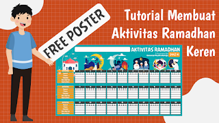 Free Poster Aktivitas Ramadhan Keren Serta Tutorial Pembuatannya