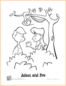  Adam And Eve Coloring Pages Free 1