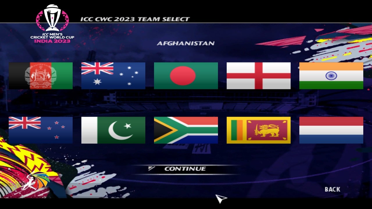 ICC Cricket World Cup 2023 Patch for EA Cricket 07