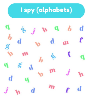 Printable Games by Practical Mom: I Spy (Alphabets)