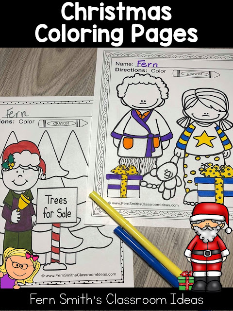 Seventy-Five Christmas Coloring Pages to add some joy and fun to your classroom this holiday season! Your Students will ADORE these Coloring Book Pages for Christmas, add it to your plans to compliment any Christmas activity! Seventy-Five {75} Coloring Pages For Some Christmas Fun in Your Classroom from Fern Smith's Classroom Ideas!