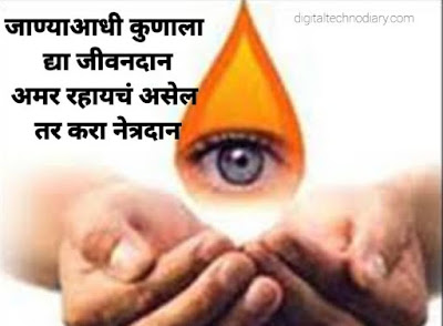 जागतिक नेत्रदान दिन -World Eye Donation Day Slogans in Marathi