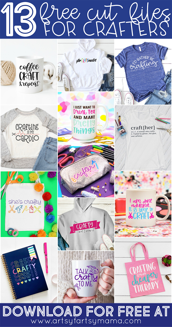 I'd Rather Be Crafting Shirt with 13 Free Crafty Cut Files