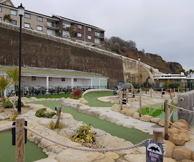 Jurassic Bay Adventure Golf course in Shanklin, Isle of Wight. Photo by Dan Paynton, 31 March 2018