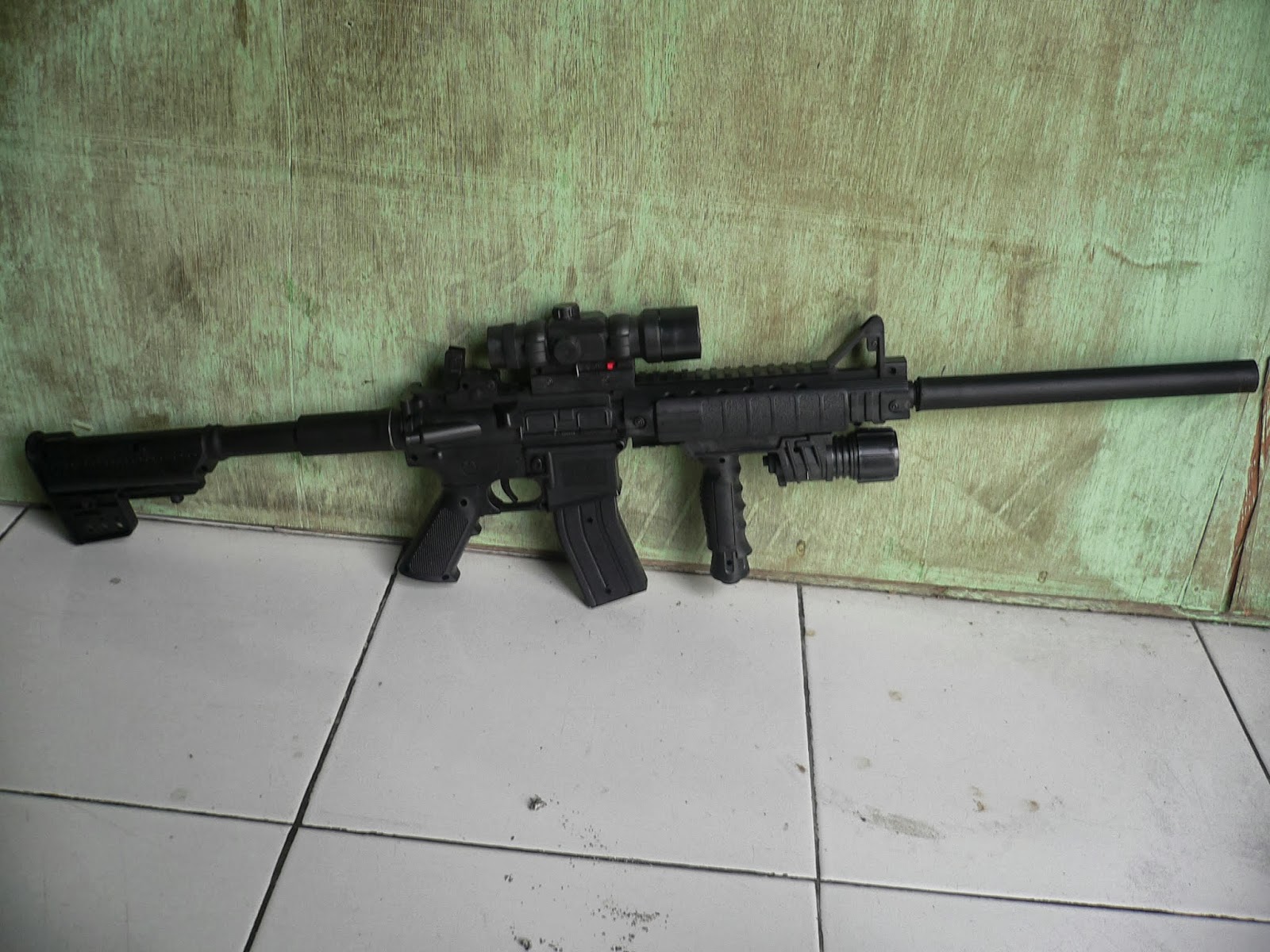 jual airsoft  gun  M4 HUNTER spring Toko Online Airsoft  Gun 