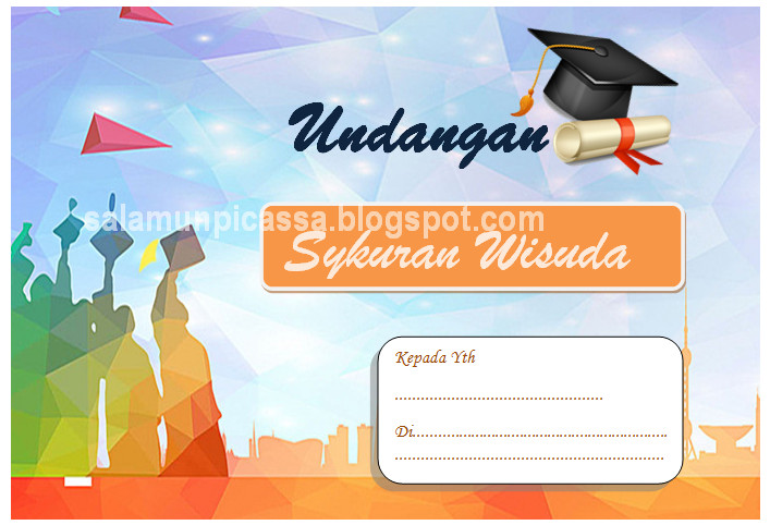 Download Desain Undangan Wisuda Format Word Salamun Picassa