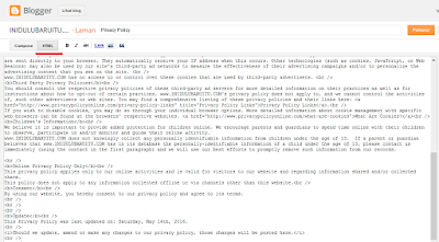 Cara Membuat Privacy Policy Blog