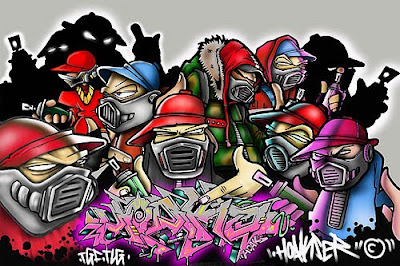 Graffiti HIp HOp Character Battle Graffiti Alphabet Letters Arrow