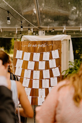 wooden seating chart