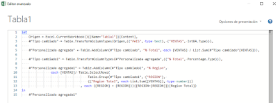 Power Query: Porcentajes sobre el total