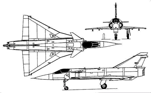 Mirage III NG Threeview drawing