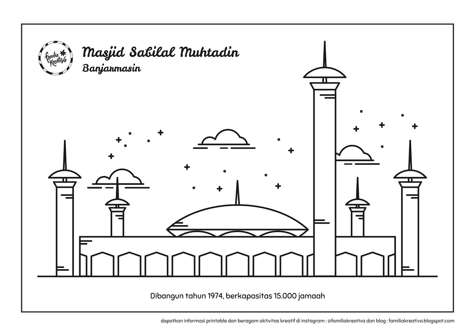 Lomba Mewarnai Gambar Mewarnai Masjid Dan Orang Ada Lomba