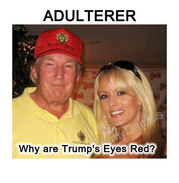 Adulterer Donald Trump and Stormy Daniels - Red Eyes!