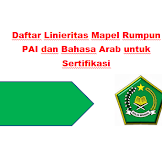 Daftar Linieritas Mapel Rumpun PAI dan Bahasa Arab untuk Sertifikasi