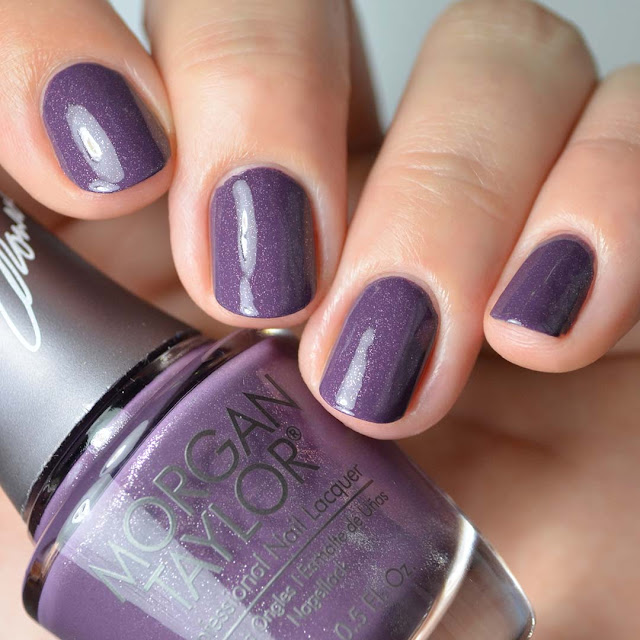 purple shimmer nail polish