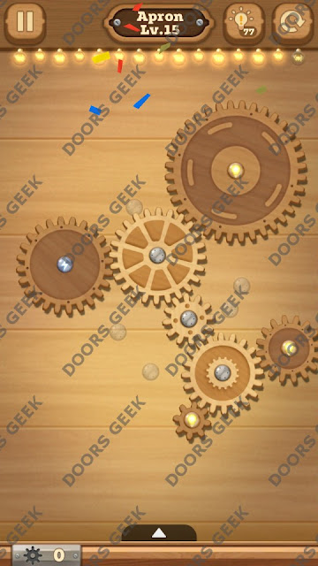 Fix it: Gear Puzzle [Apron] Level 15 Solution, Cheats, Walkthrough for Android, iPhone, iPad and iPod