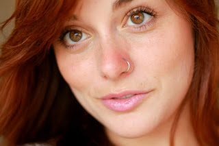 beautiful lady with nose ring