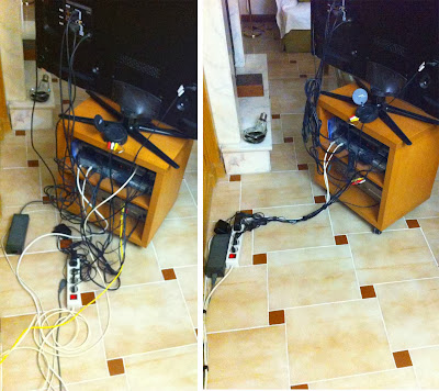 Oganizar cables de la tele