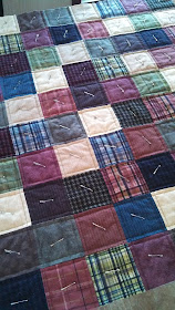 Flannel patchwork baby quilt