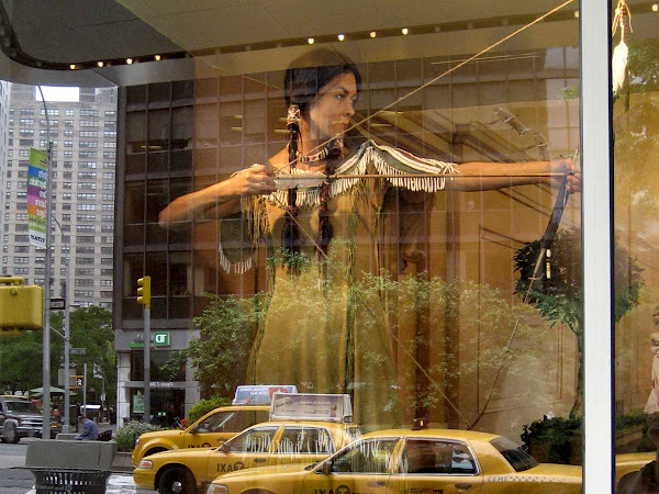 Sacagawea in the City - In a Night at the Museum (Smithsonian) display at Lowes Lincoln Square on Broadway a while ago.