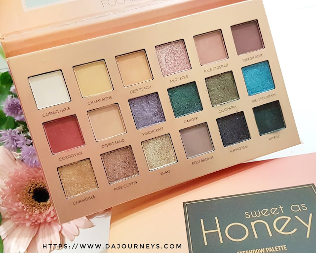 Review FOCALLURE Sweet as Honey Eyeshadow Palette