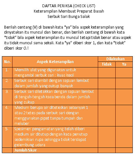 Cara Menyusun Instrumen Penilaian Psikomotor