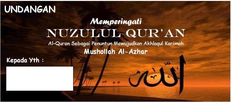 Info Penting: Contoh Undangan Nuzulul Quran
