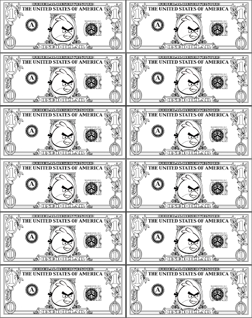 Free Printable Angry Birds Money.