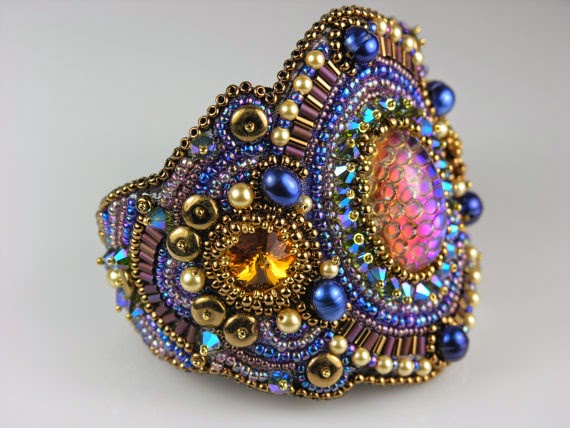  Beaded Jewelry Bead Embroidery Wide Statement Cuff