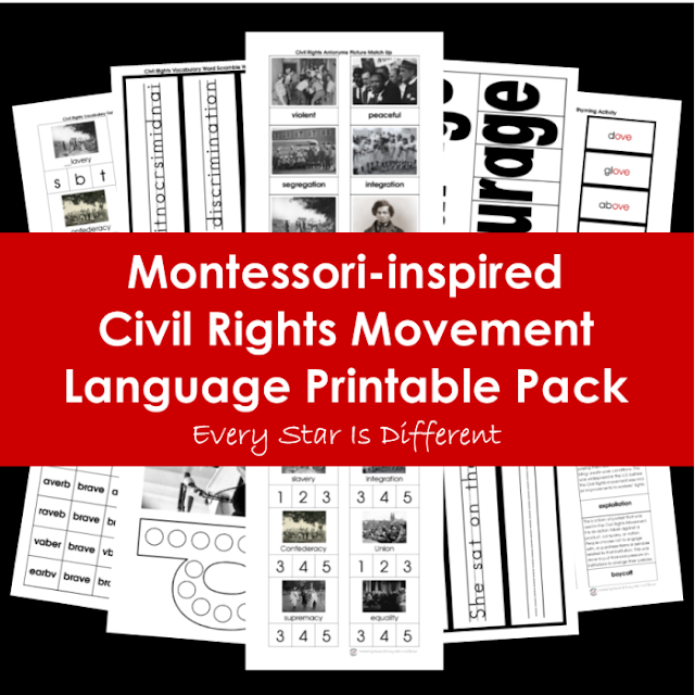 Montessori-inspired Civil Rights Movement Language Printable Pack