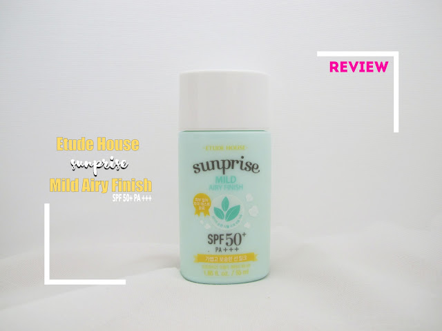 etude house sunblock sunscreen review mild airy finish sunprise