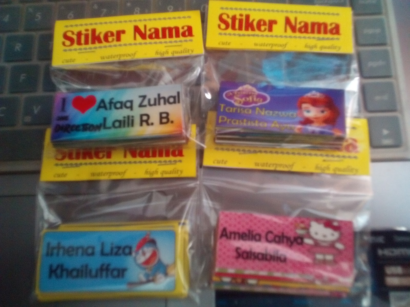 Design Kreatif Kota Malang STIKER  LABEL NAMA  KARAKTER