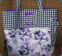 black and purple diaper bag 1