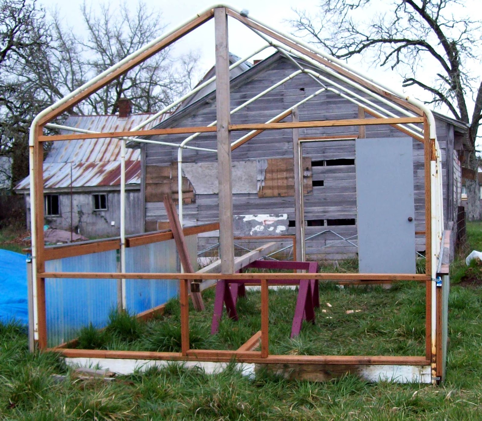  Sharing Gardens Carport Frame Greenhouse Design