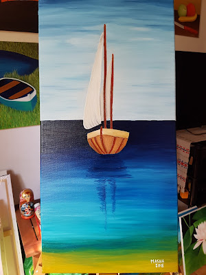Peinture sur toile Masha Le voilier