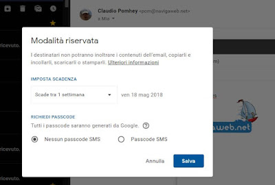 invio messaggi protetti