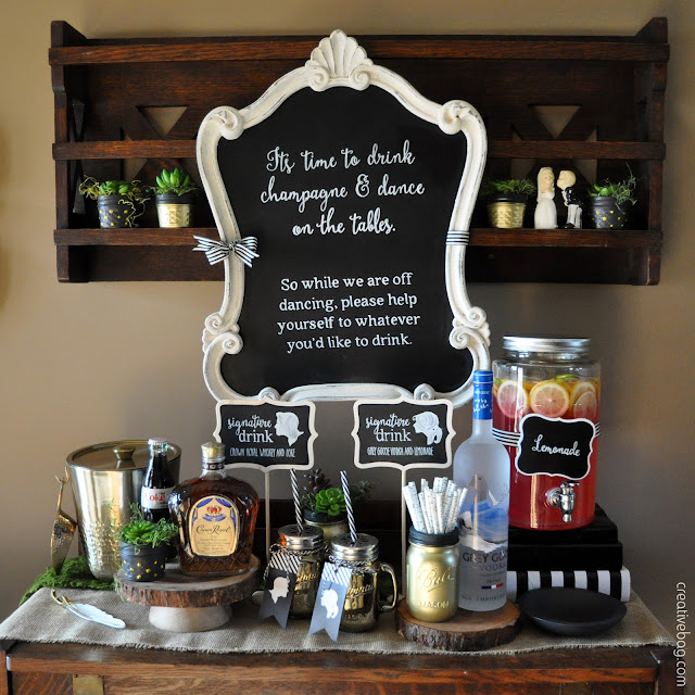 drink station at anniversary party by Lorrie Everitt for Creative Bag